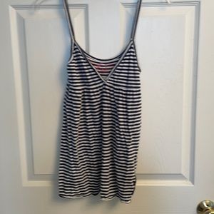 Xs Pink sumner striped navy top